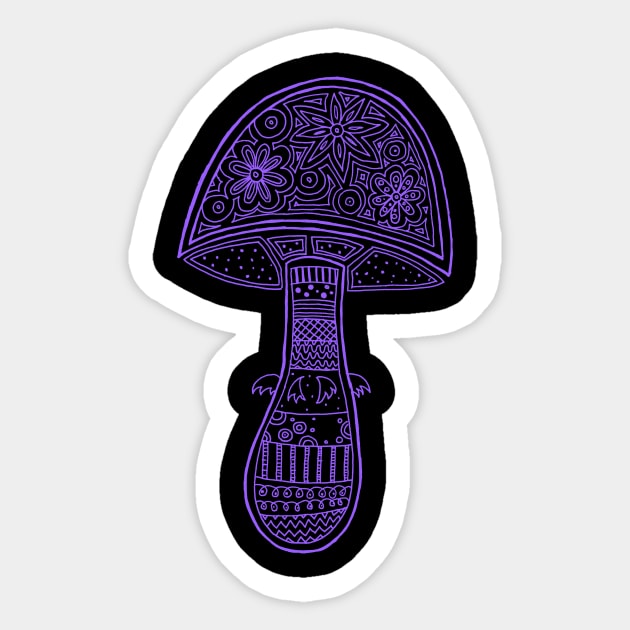 Psychedelish in lilac Sticker by JetAylor